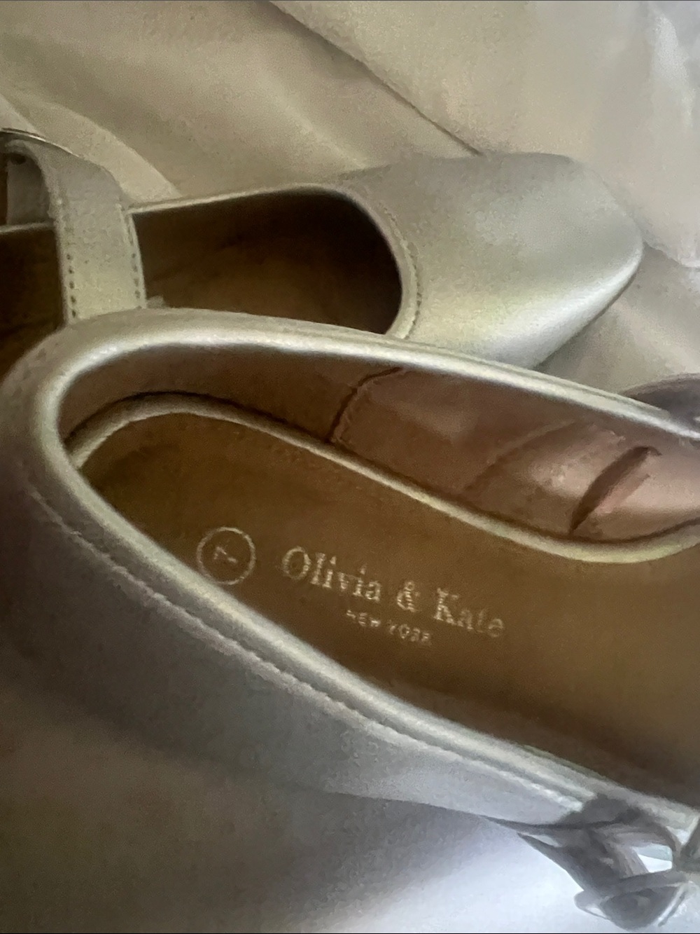 Olivia & Kate Silver Mary Jane Ballet Flats - Picture 4 of 5